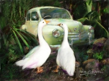 Old French Car - Photoshop montage & Corel Painter